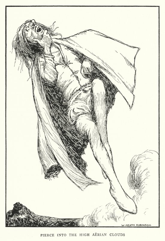Percer dans les nuages aériens élevés - William Heath Robinson