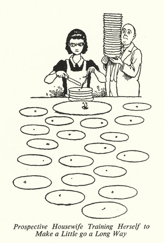 Formation de la future ménagère pour faire durer un peu longtemps - William Heath Robinson