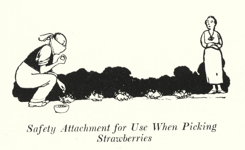 Attachement de sécurité pour la cueillette des fraises (lithographie) - William Heath Robinson