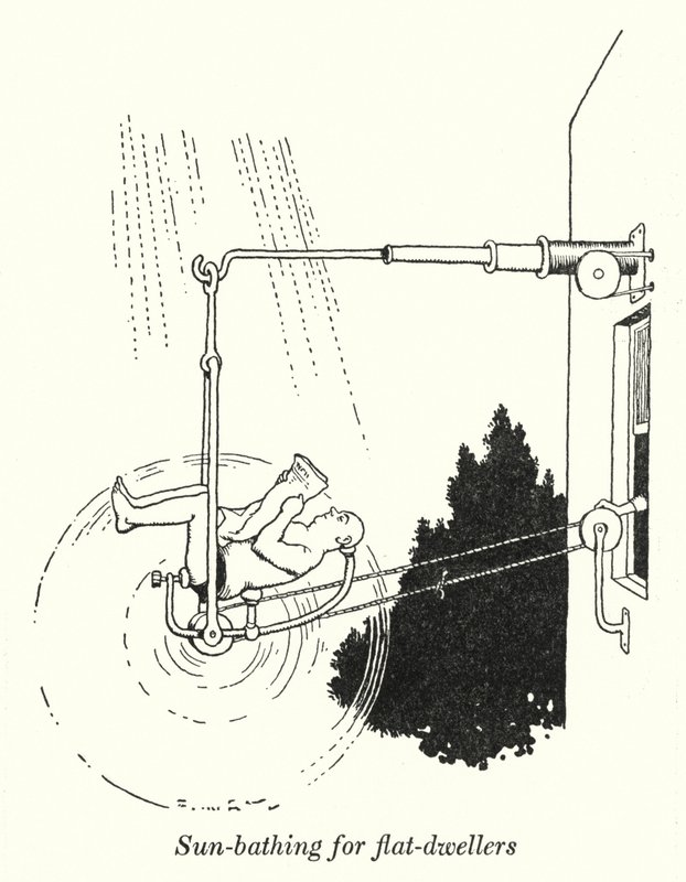 Bain de soleil pour les habitants d