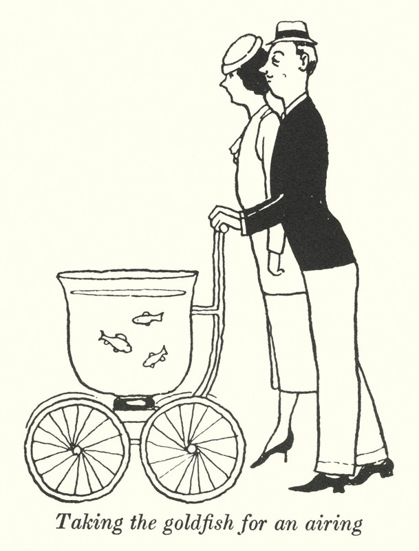 Promener le poisson rouge - William Heath Robinson