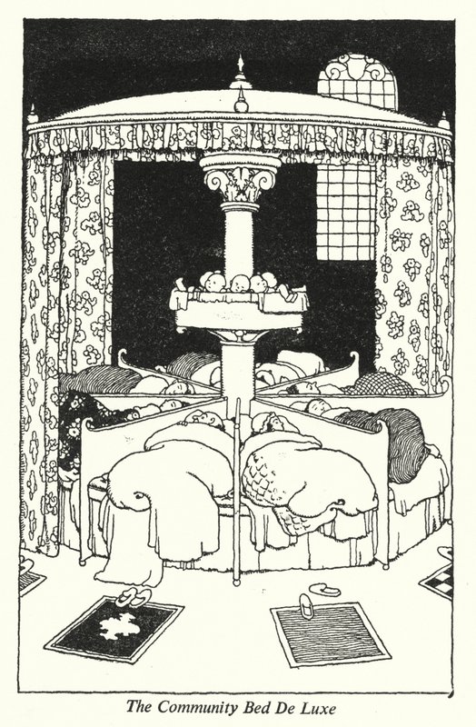 Le lit communautaire de luxe - William Heath Robinson