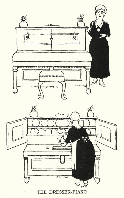 Le Dresser-Piano - William Heath Robinson