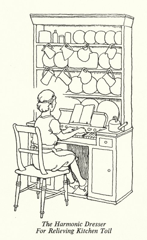La commode harmonique pour soulager les tâches de cuisine - William Heath Robinson