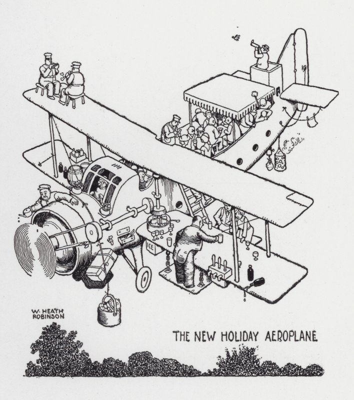 Le nouvel avion de vacances - William Heath Robinson