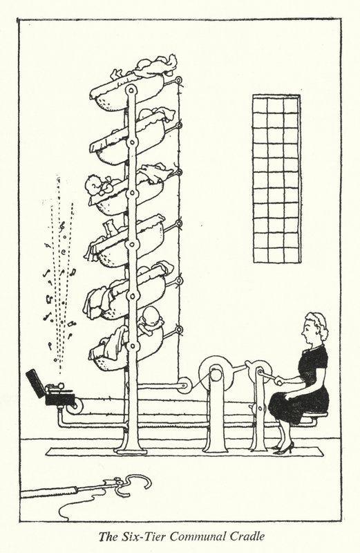 Le Berceau Communal à Six Niveaux - William Heath Robinson