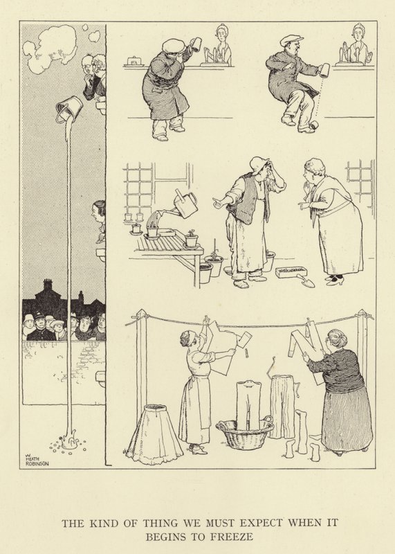 Le genre de chose à laquelle nous devons nous attendre quand il commence à geler - William Heath Robinson