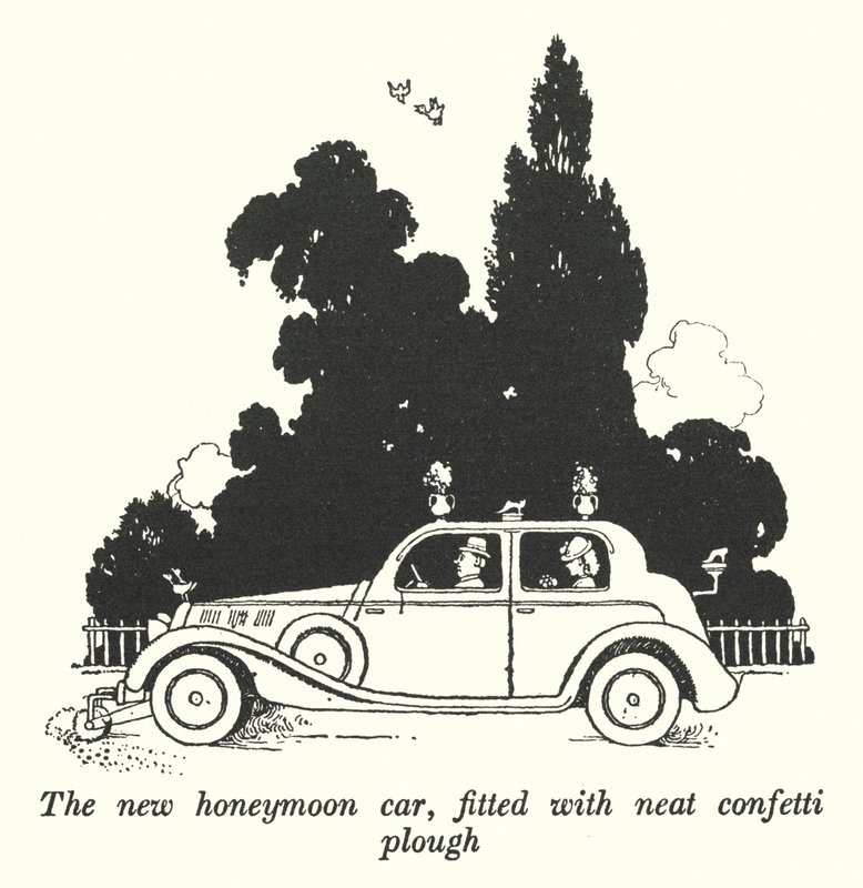 La nouvelle voiture de lune de miel, équipée d