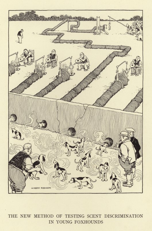La nouvelle méthode de test de discrimination des odeurs chez les jeunes foxhounds - William Heath Robinson