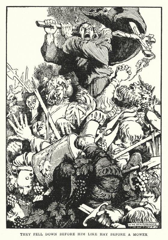 Ils tombèrent devant lui comme du foin devant une faucheuse - William Heath Robinson