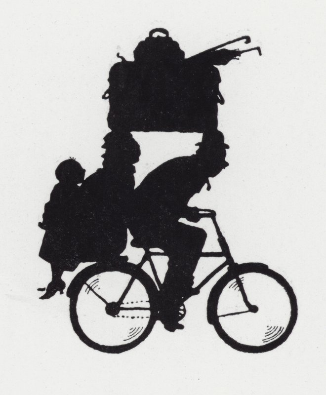 En tournée avec la famille à vélo - William Heath Robinson