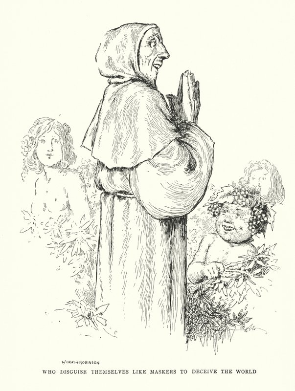 Qui se déguisent comme des masques pour tromper le monde - William Heath Robinson