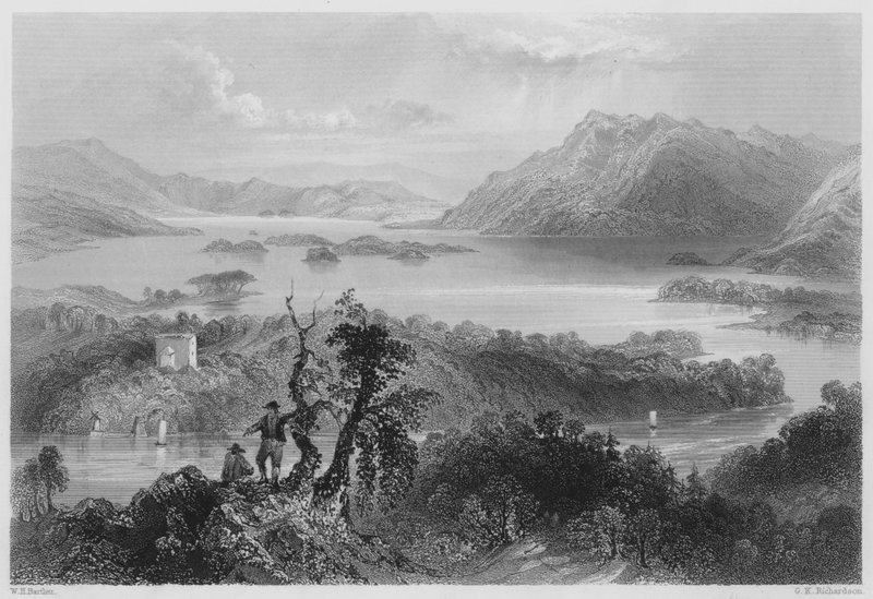 Hazlewood et Lough Gill, Sligo - William Henry (after) Bartlett