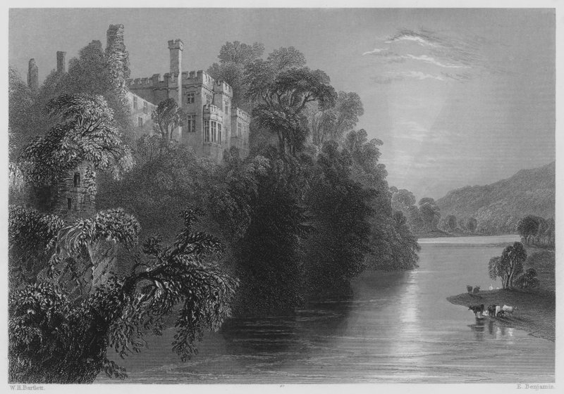 Château de Lismore, comté de Waterford (gravure) - William Henry (after) Bartlett
