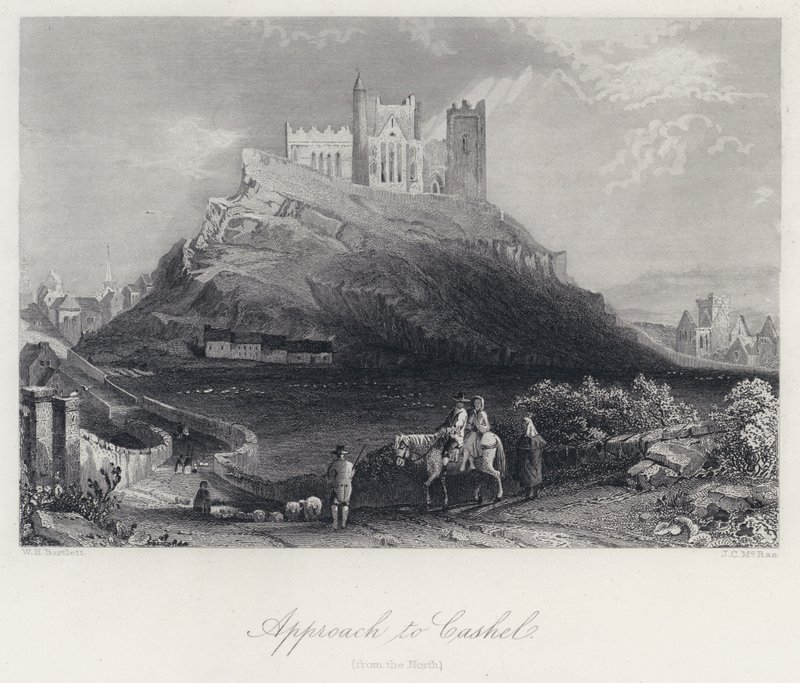 Approche de Cashel, du Nord - William Henry Bartlett