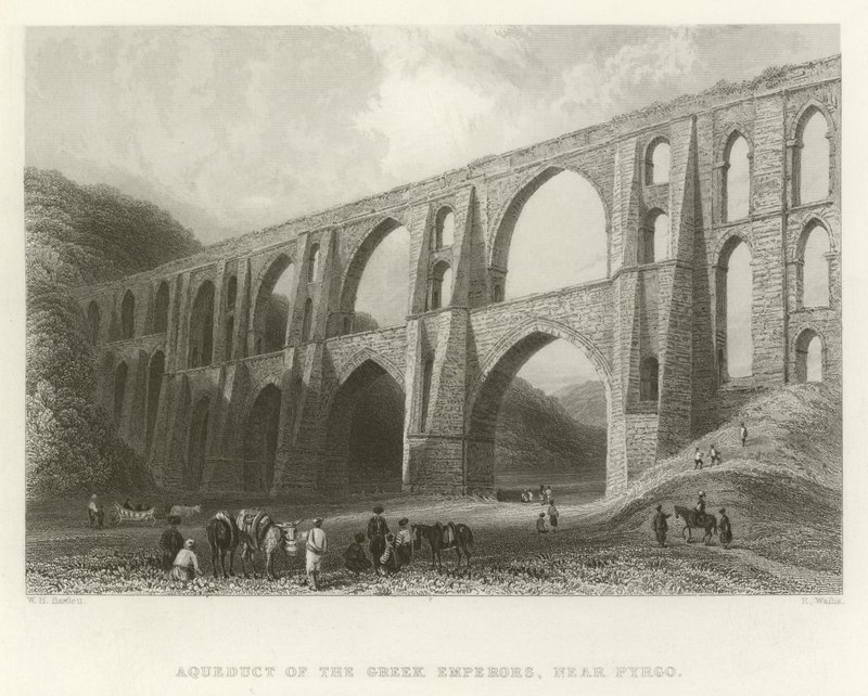 Aqueduc des empereurs, près de Pyrgo, Turquie - William Henry Bartlett