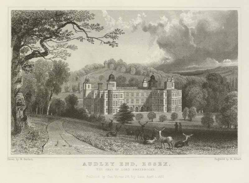 Audley End, Essex, la résidence de Lord Braybrooke - William Henry Bartlett