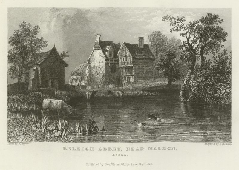 Abbaye de Beleigh, près de Maldon, Essex - William Henry Bartlett