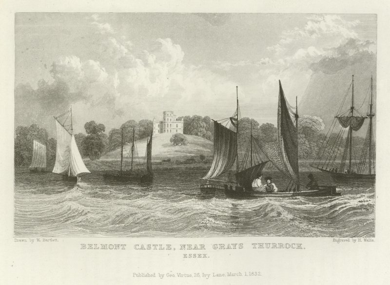 Château de Belmont, près de Grays Thurrock, Essex - William Henry Bartlett