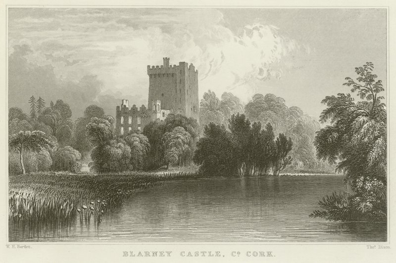 Château de Blarney dans le comté de Cork - William Henry Bartlett