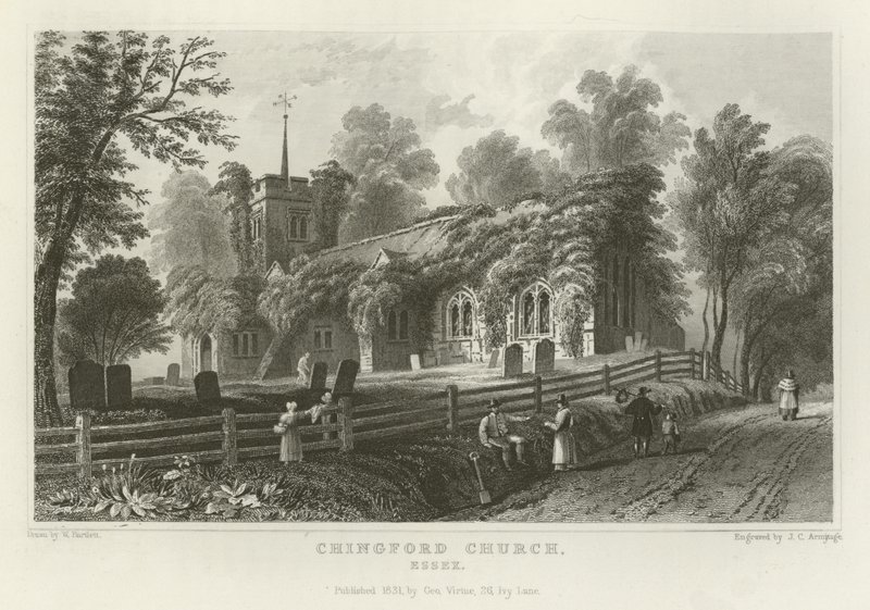 Église de Chingford, Essex - William Henry Bartlett