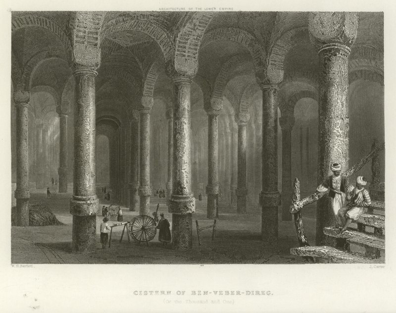 Citerne de Philoxenos, Constantinople - William Henry Bartlett