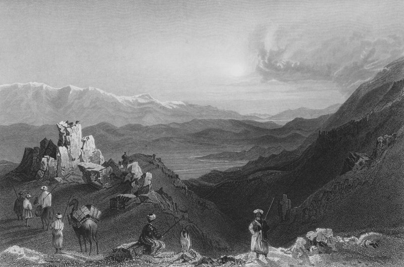 Djebel Sheich et Mont Hermon, du sommet du Liban - William Henry Bartlett