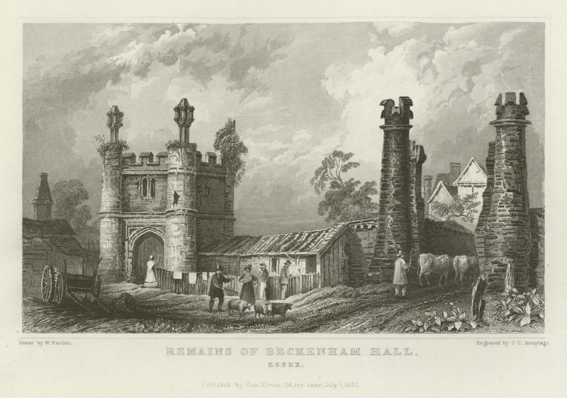 Vestiges de Beckenham Hall, Essex - William Henry Bartlett
