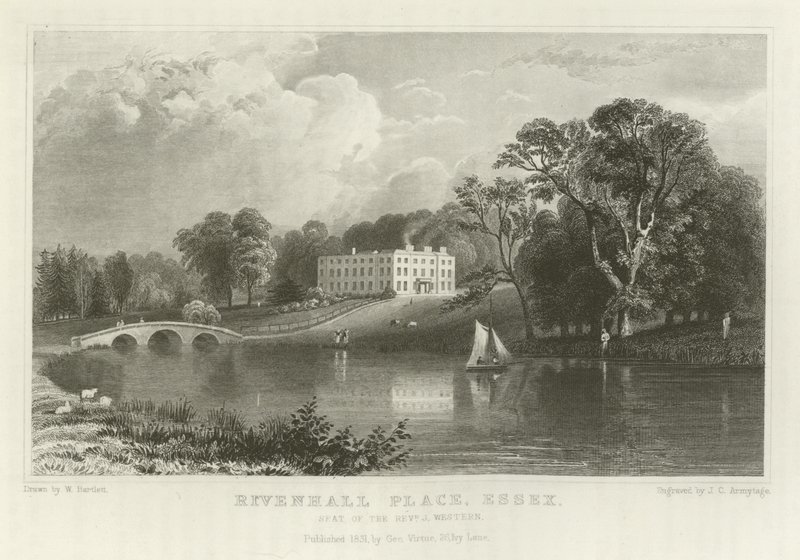 Rivenhall Place, Essex, siège du révérend J Western - William Henry Bartlett