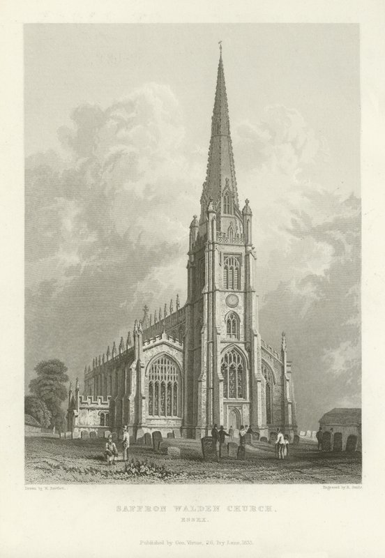Église de Saffron Walden, Essex - William Henry Bartlett