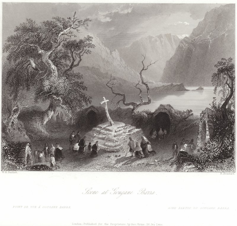 Scène à Gougane Barra dans le comté de Cork - William Henry Bartlett