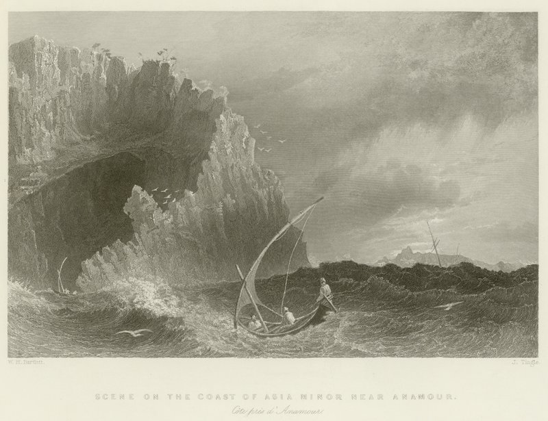 Scène sur la côte de l