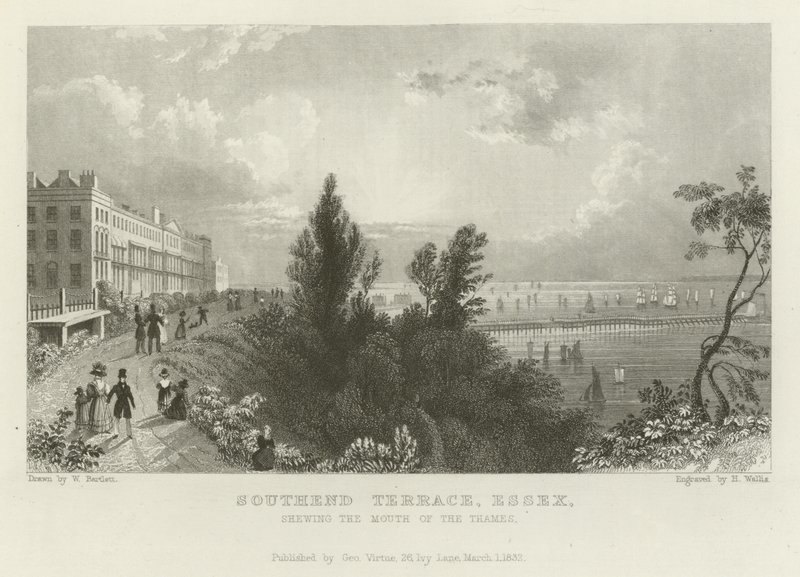 Terrasse de Southend, Essex, montrant l