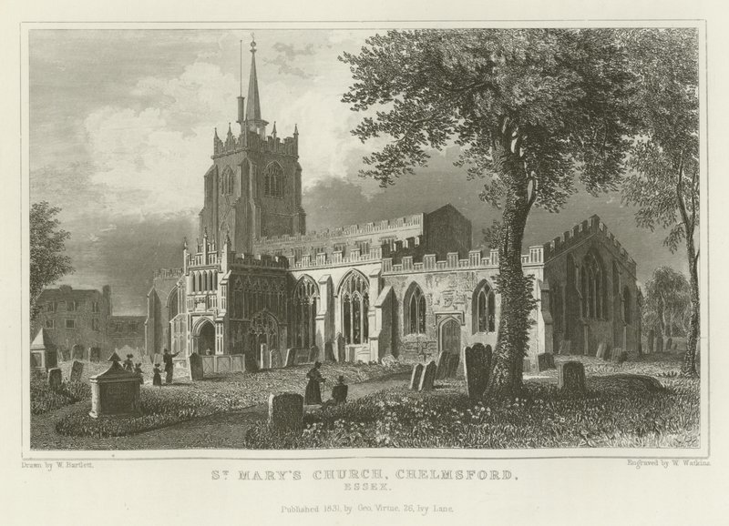 Église Sainte-Marie, Chelmsford, Essex - William Henry Bartlett
