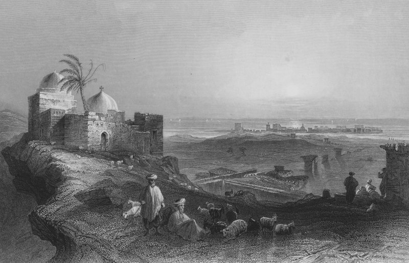 Tyr, depuis le continent - William Henry Bartlett