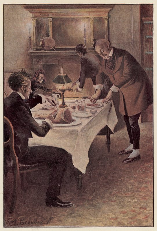 Traddles a coupé le mouton en tranches - William Henry Charles Groome