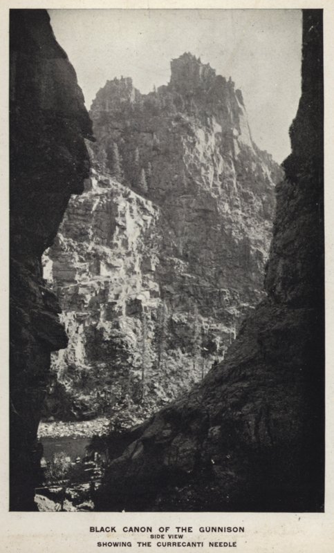 Canyons du Colorado : Black Canon du Gunnison, Vue Latérale, Montrant l