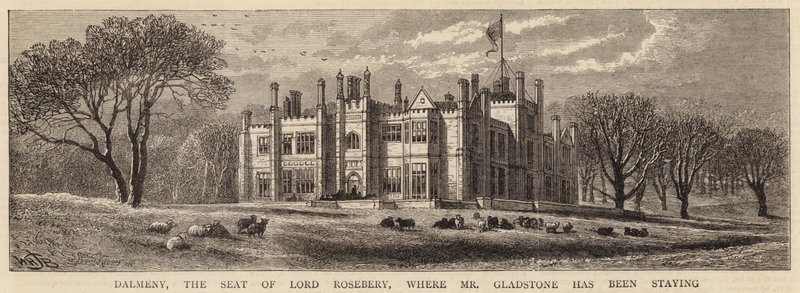 Dalmeny, la résidence de Lord Rosebery, où M. Gladstone a séjourné - William Henry James Boot