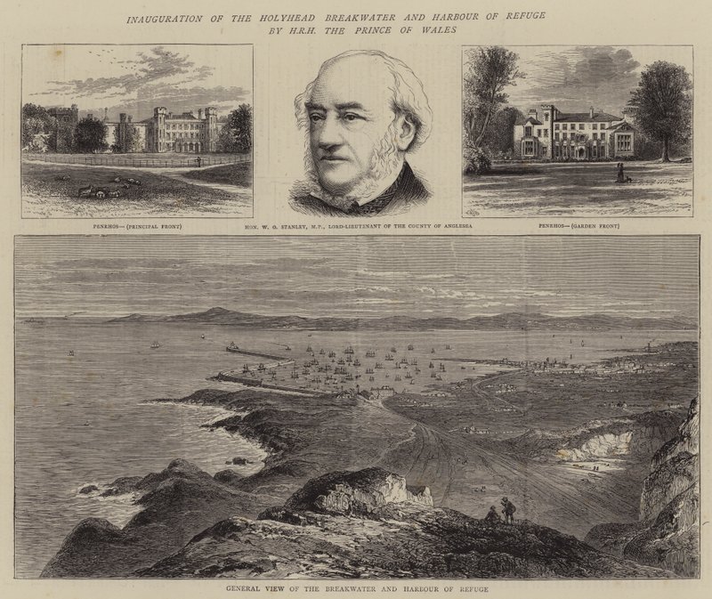 Inauguration de la digue et du port de refuge de Holyhead par SAR le Prince de Galles - William Henry James Boot