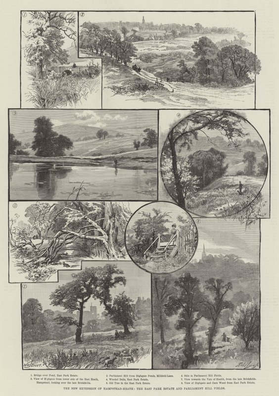 La nouvelle extension de Hampstead-Heath, le domaine de East Park et Parliament Hill Fields - William Henry James Boot