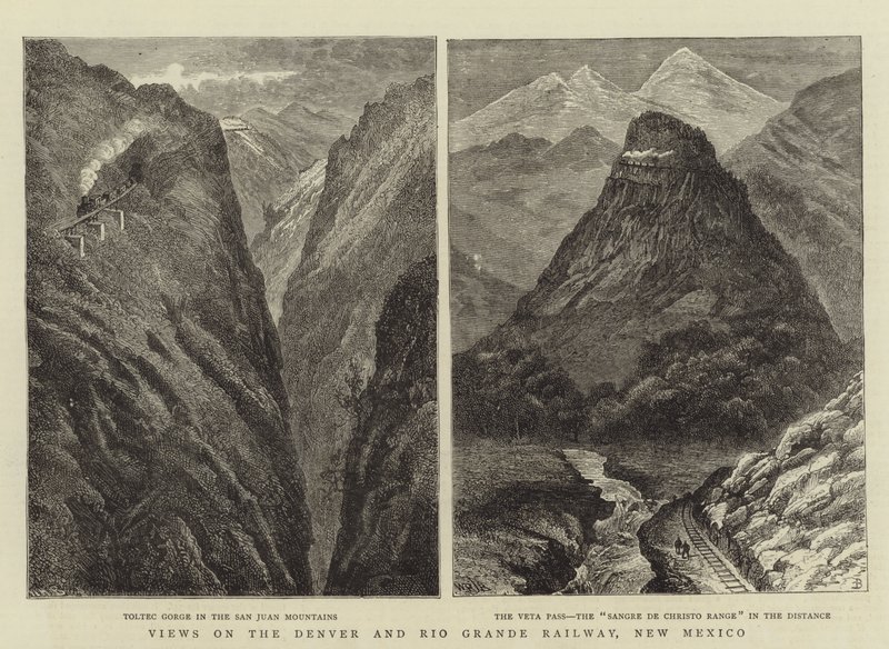 Vues sur le chemin de fer Denver et Rio Grande, Nouveau-Mexique - William Henry James Boot