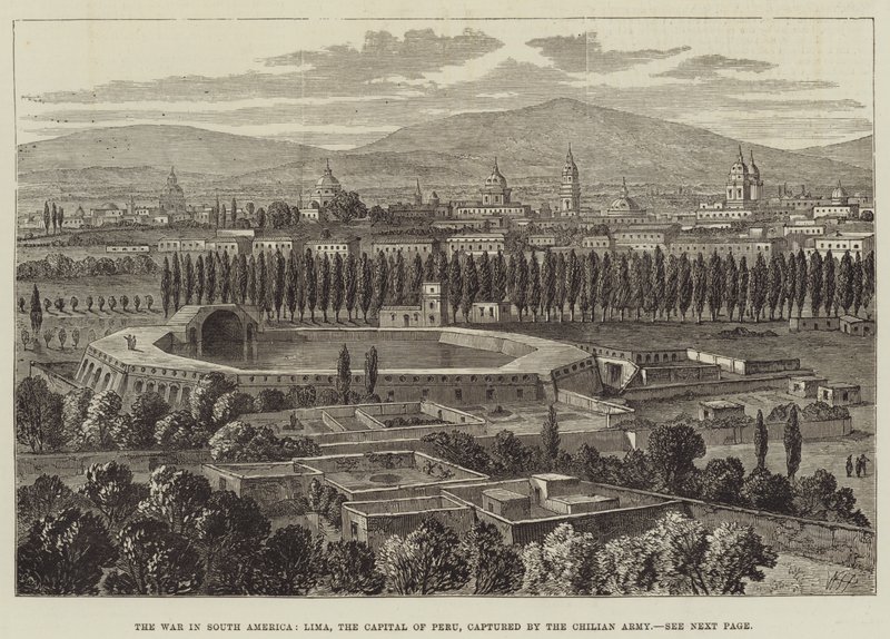 La guerre en Amérique du Sud, Lima, la capitale du Pérou, capturée par l