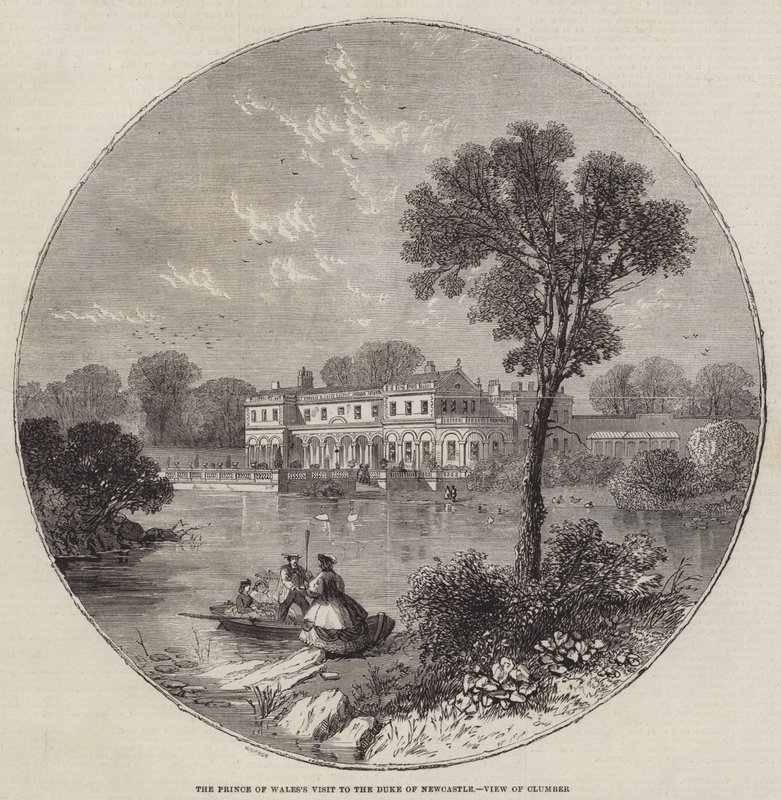 La visite du prince de Galles au duc de Newcastle, vue de Clumber - William Henry Prior