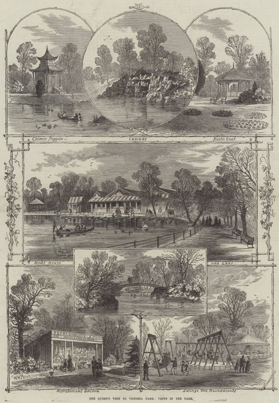 La visite de la reine au parc Victoria, vues dans le parc - William Henry Prior
