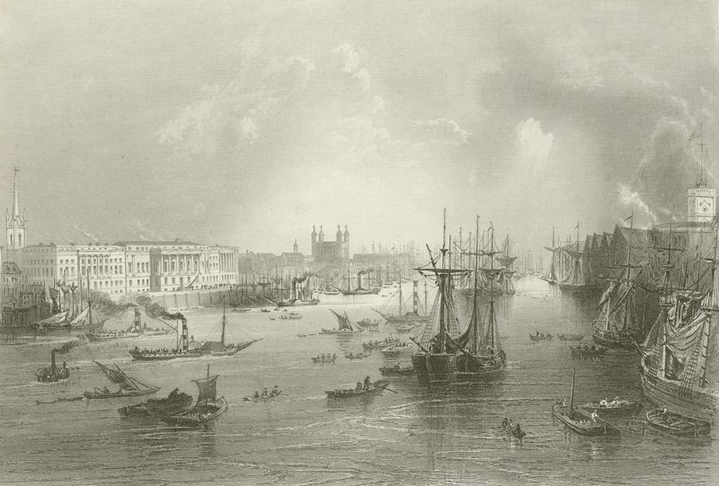 Le port de Londres - William Henry after Bartlett