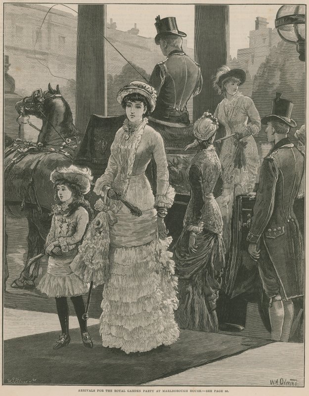 Arrivées pour la fête au jardin royal à Marlborough House - William Heysham Overend
