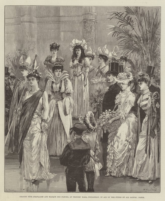 Grande fête française et masque des fleurs, au Princes