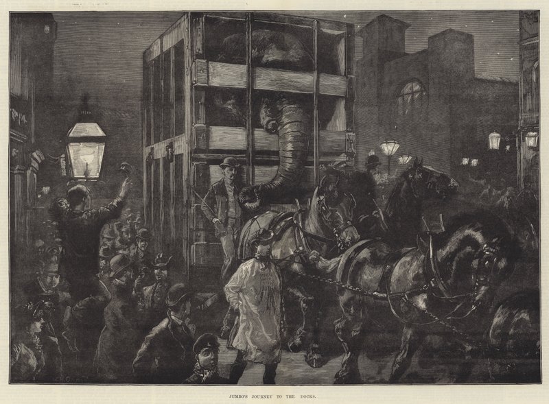 Le voyage de Jumbo vers les docks - William Heysham Overend