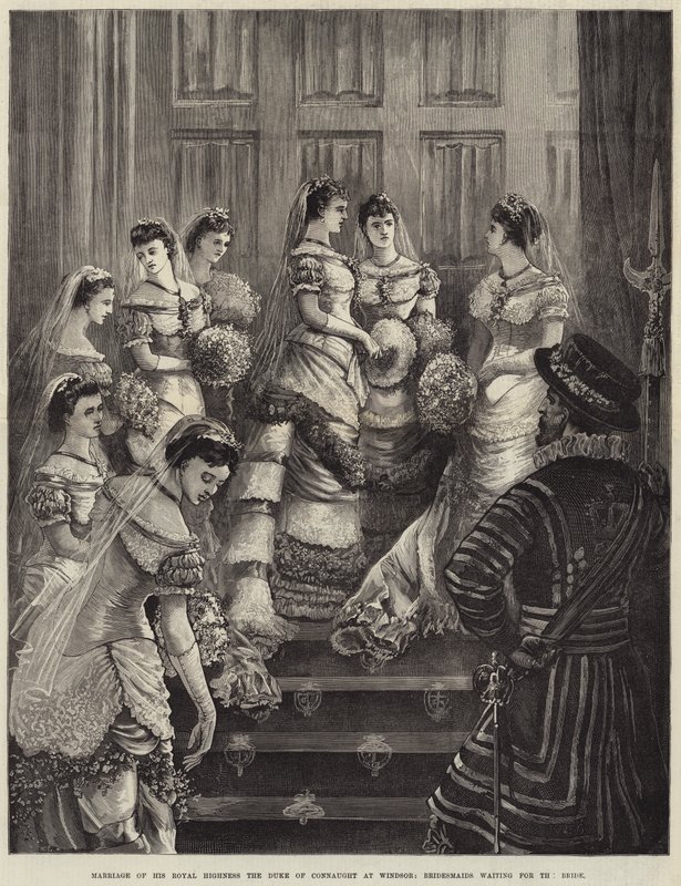 Mariage de Son Altesse Royale le Duc de Connaught à Windsor, demoiselles d