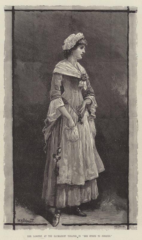 Mme Langtry, au Haymarket Theatre, dans She Stoops to Conquer - William Heysham Overend